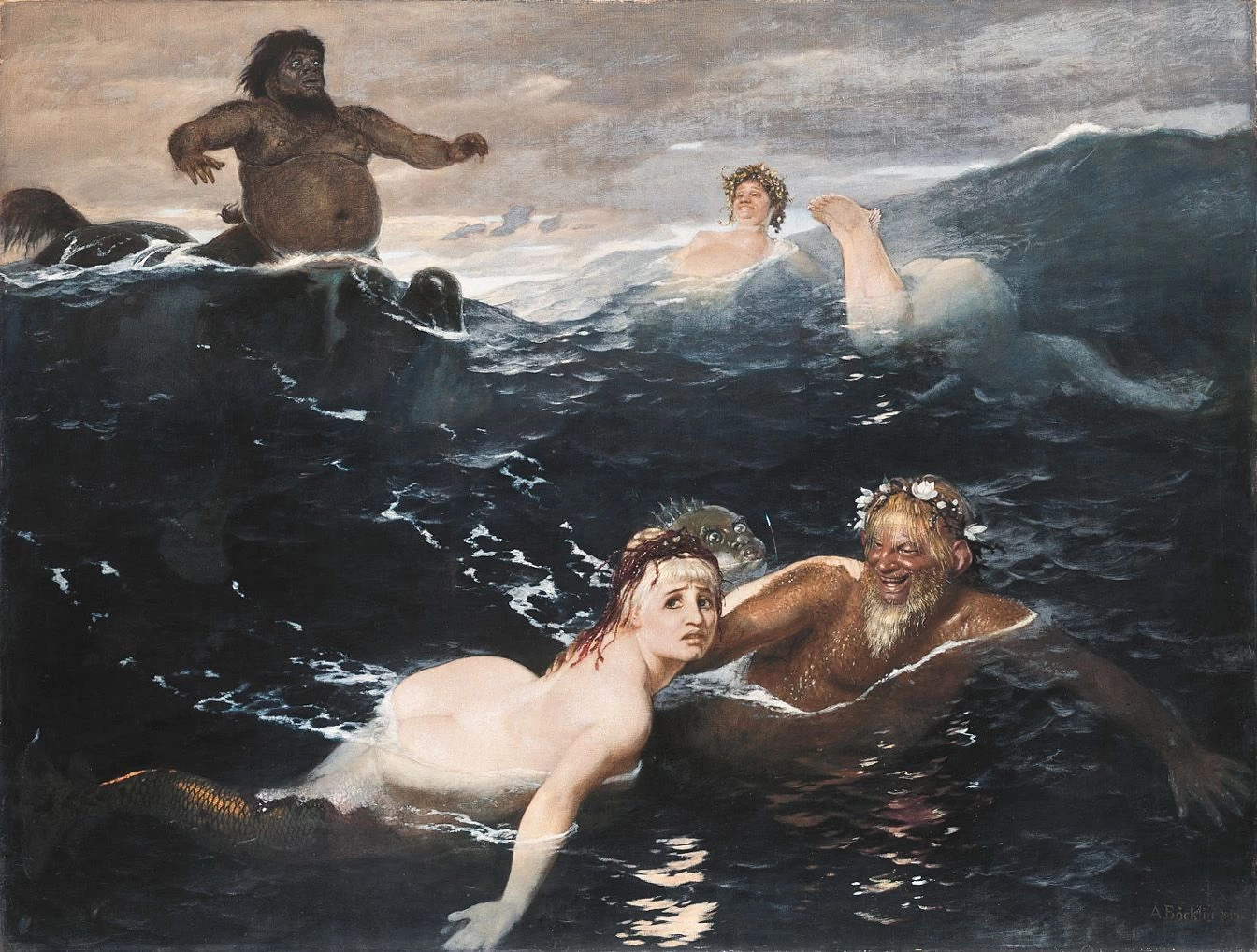 Nel gioco delle onde (1883) - Neue Pinakothek, Monaco di Baviera